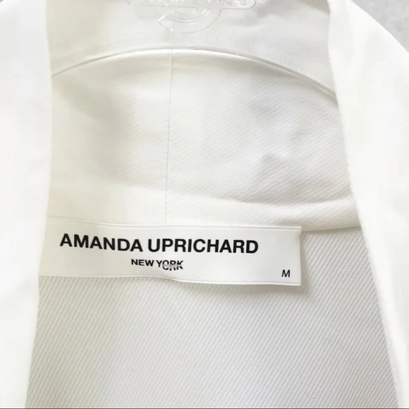 Amanda Uprichard Laurie Jumpsuit Ivory Long Sleeves Size Medium - Picture 4 of 5